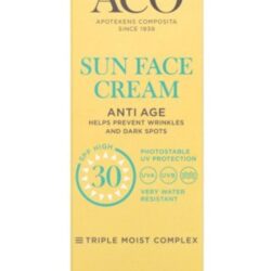 ACO Sun Face Cream Anti Age Solskydd Ansikte SPF30 Parfymfri 40 ml
