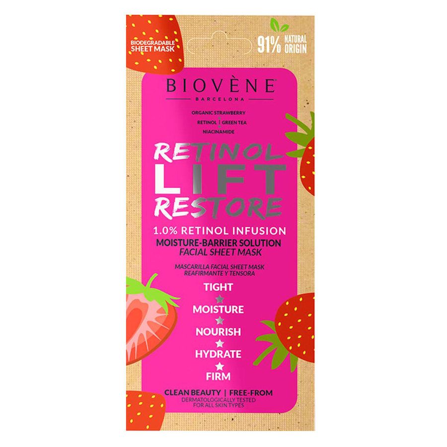 Biovène Retinol Lift Restore Moisture-Barrier Organic Strawberry