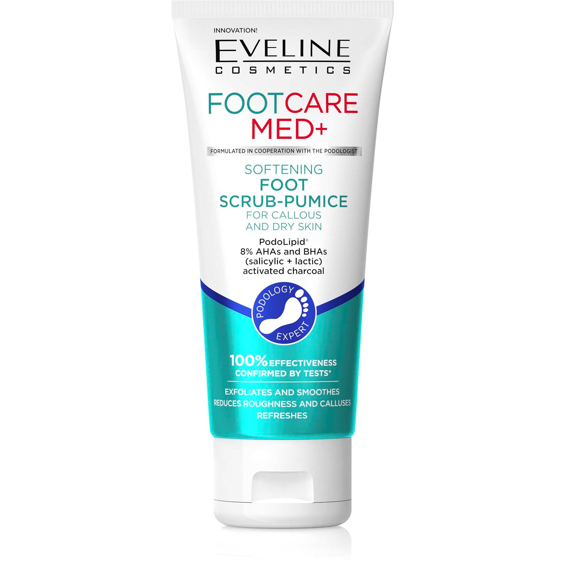 Eveline Cosmetics Foot Care Med+ Foot Scrub-Pumice For Callous And Dry