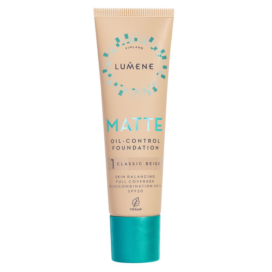 Lumene Matte Oil-Control Foundation SPF20 1 Classic Beige 30 ml