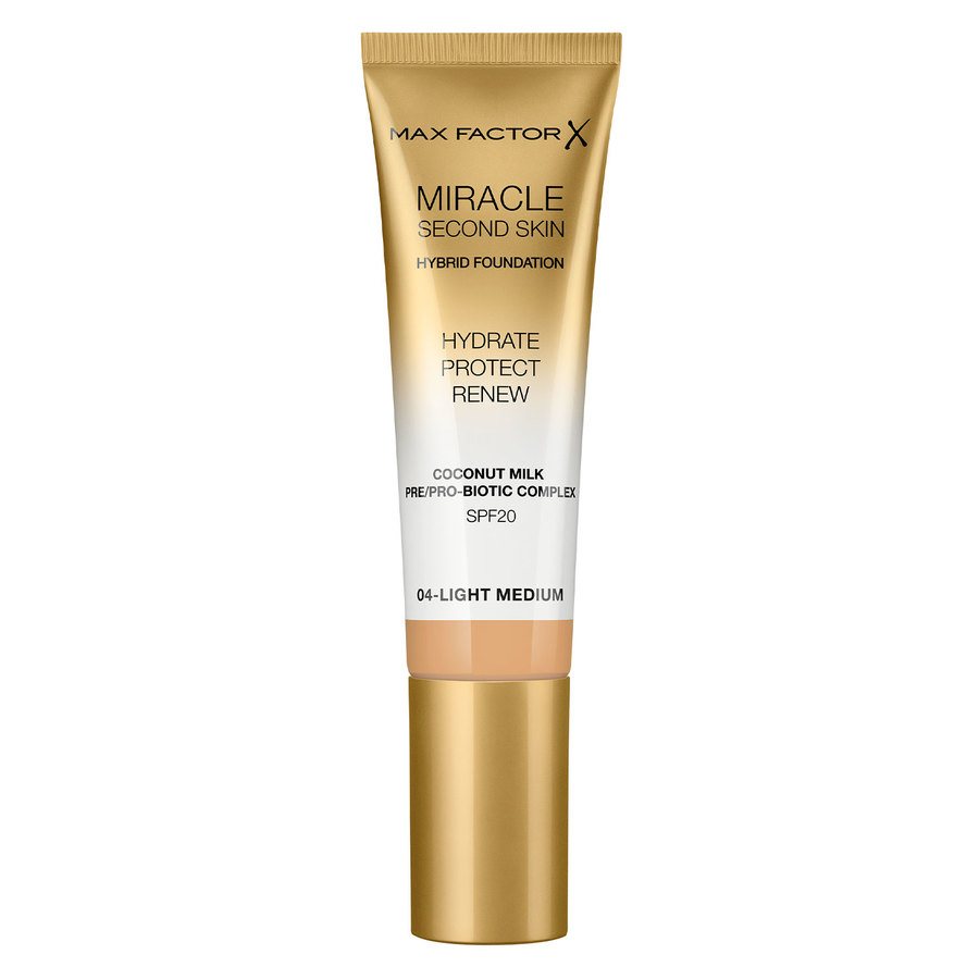 Max Factor Miracle Second Skin Foundation #004 Light Medium 33ml