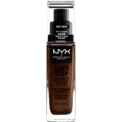 NYX Professional Makeup Can't Stop Won't Stop Foundation Deep ebony - 30 ml