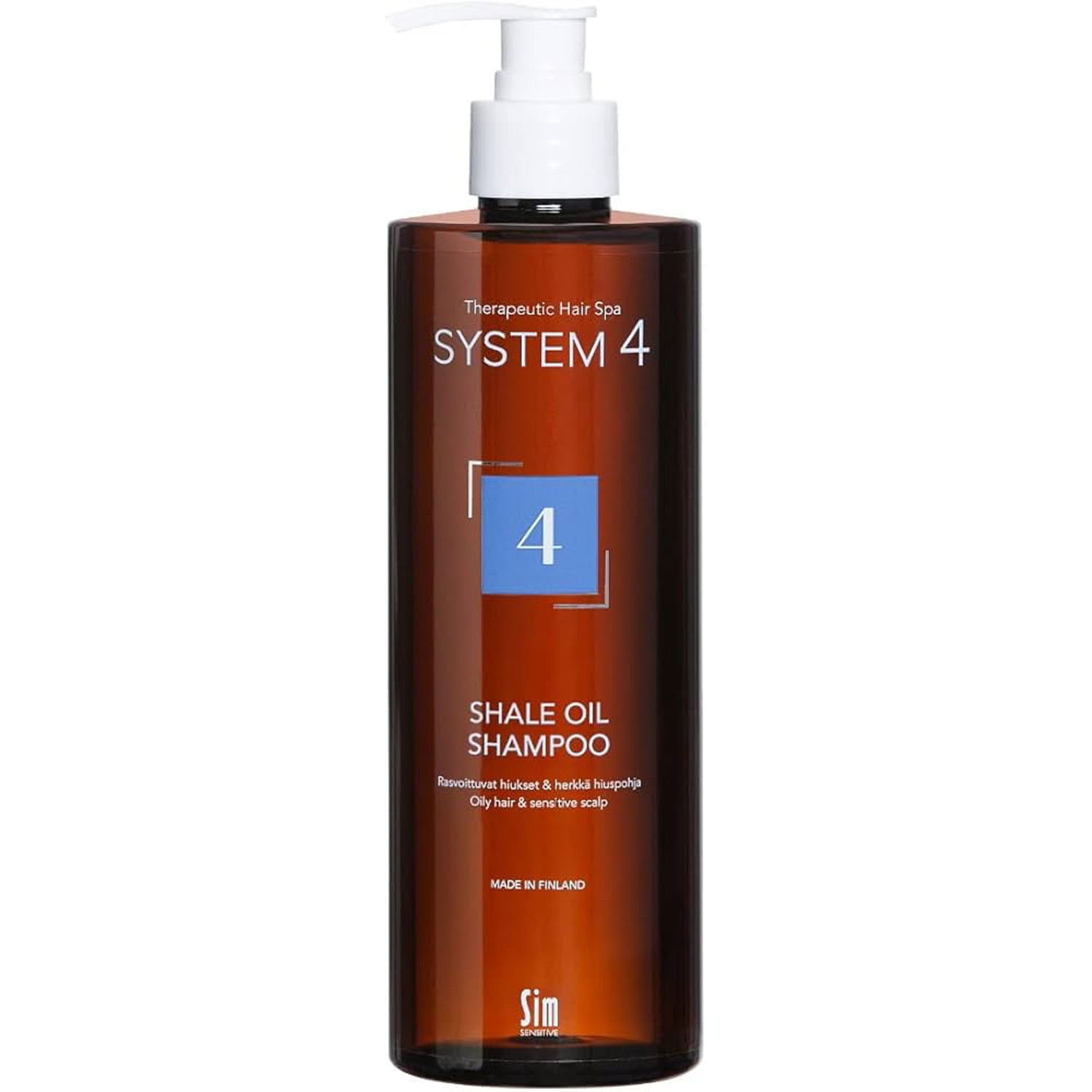 SIM Sensitive System 4 Therapeutic Hair SPA Shale Oil Shampoo 4 Oily Hair, Sensitive and Itchy Scalp - 500 ml