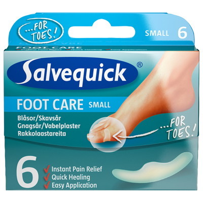 Salvequick foot care blåsor skavsår small 6st