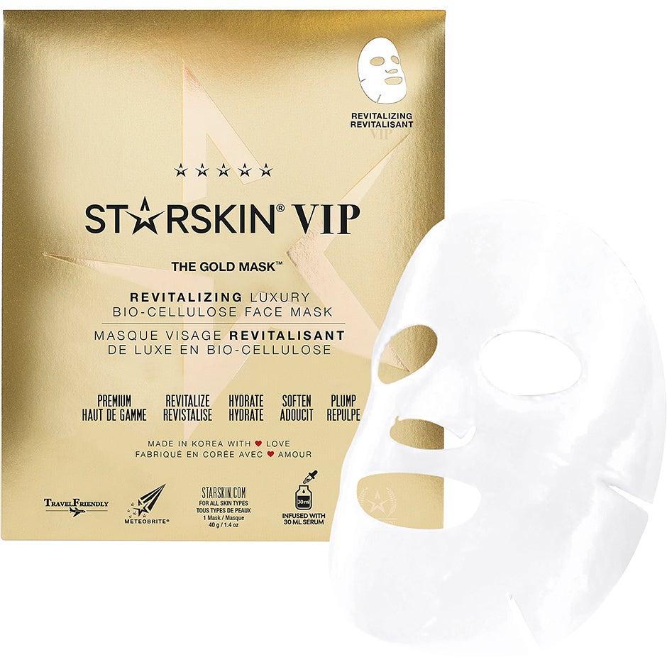 Starskin The Gold Mask Revitalizing Luxury Bio-Cellulose Face Mask - 40 g