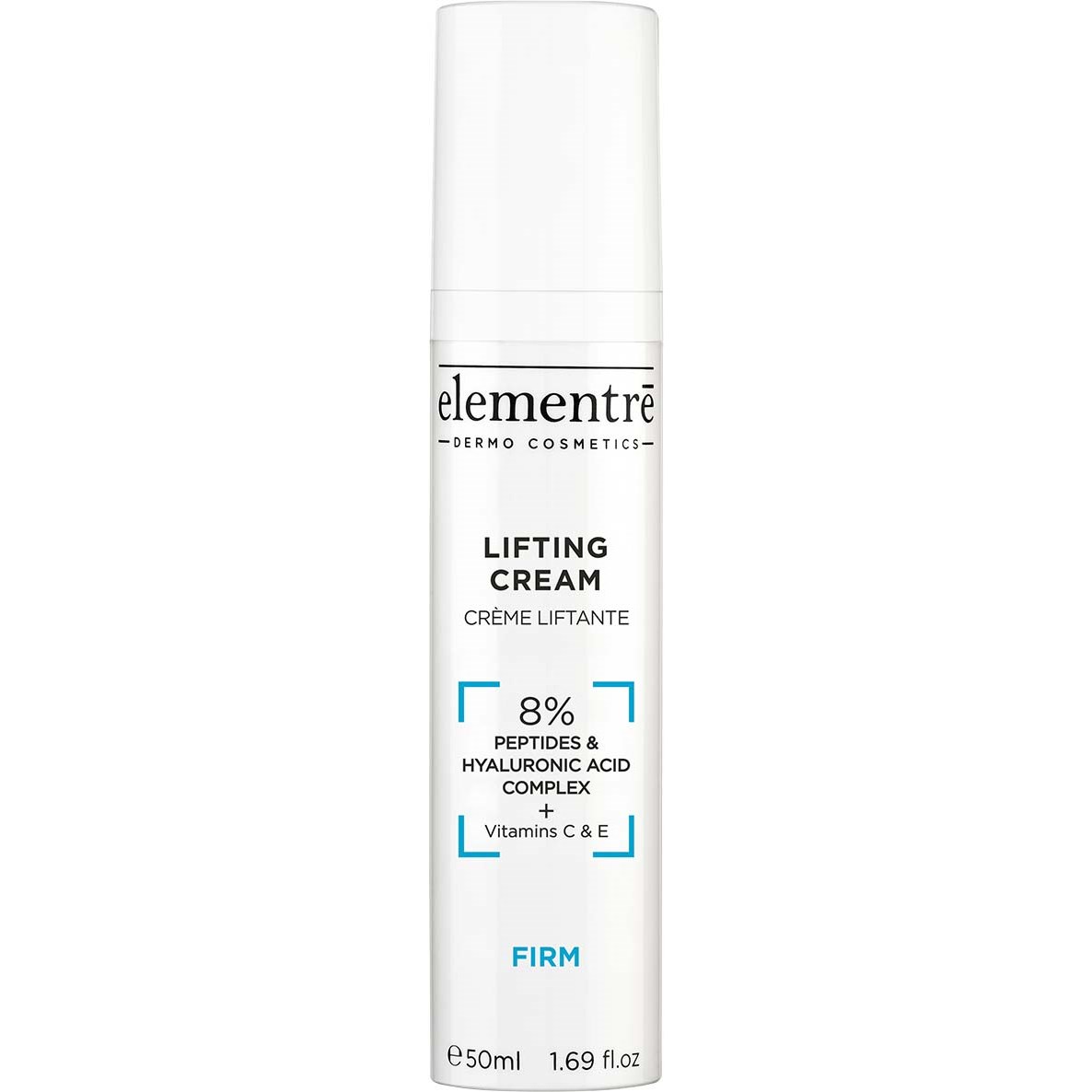 elementrē Lifting Cream 8% Peptides & Hyaluronic Acid 50 ml